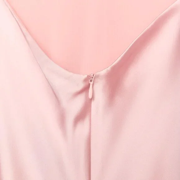 ZARA Satin Midi Dress – Pastel Pink – Size L – New (No Tags) 🎀 - Picture 7 of 13